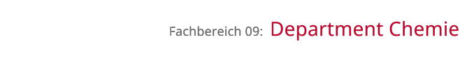 Fachbereich 09 | Department Chemie